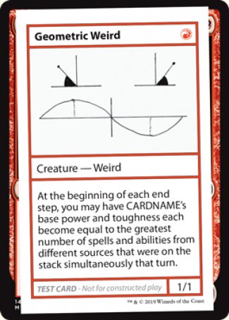 Geometric Weird (2021 Edition) [Mystery Booster Playtest Cards] Magic: The Gathering