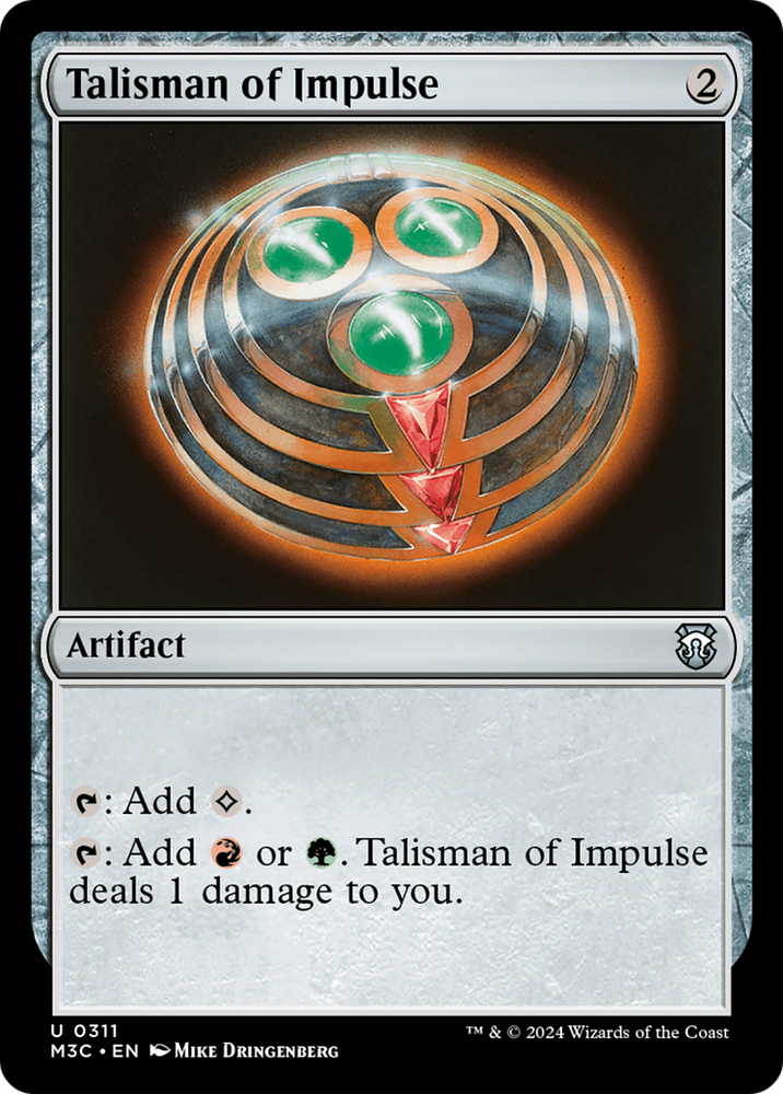 Talisman of Impulse (Ripple Foil) [Modern Horizons 3 Commander] Magic: The Gathering
