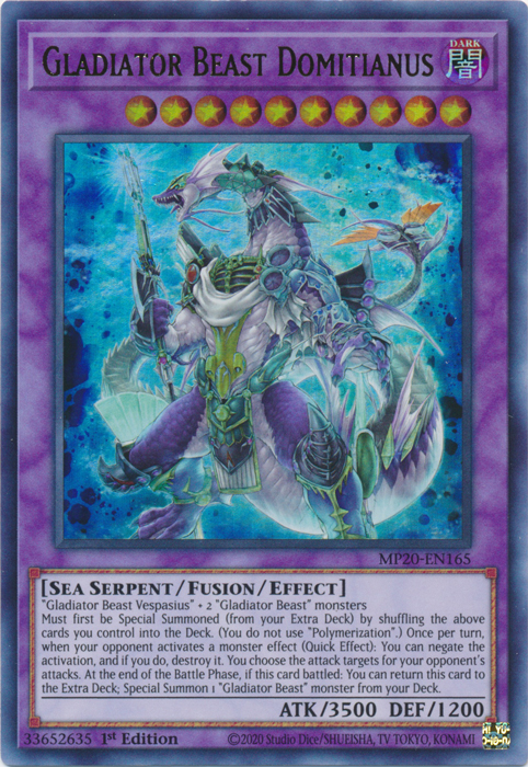 Gladiator Beast Domitianus [MP20-EN165] Ultra Rare - Yugioh Cards For Your TCG Needs!