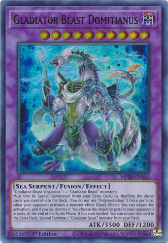 Gladiator Beast Domitianus [MP20-EN165] Ultra Rare - Yugioh Cards For Your TCG Needs!