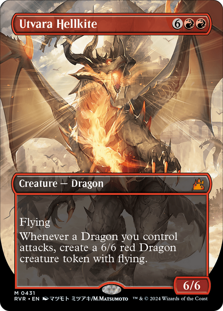 Utvara Hellkite (Anime Borderless) [Ravnica Remastered] Magic: The Gathering