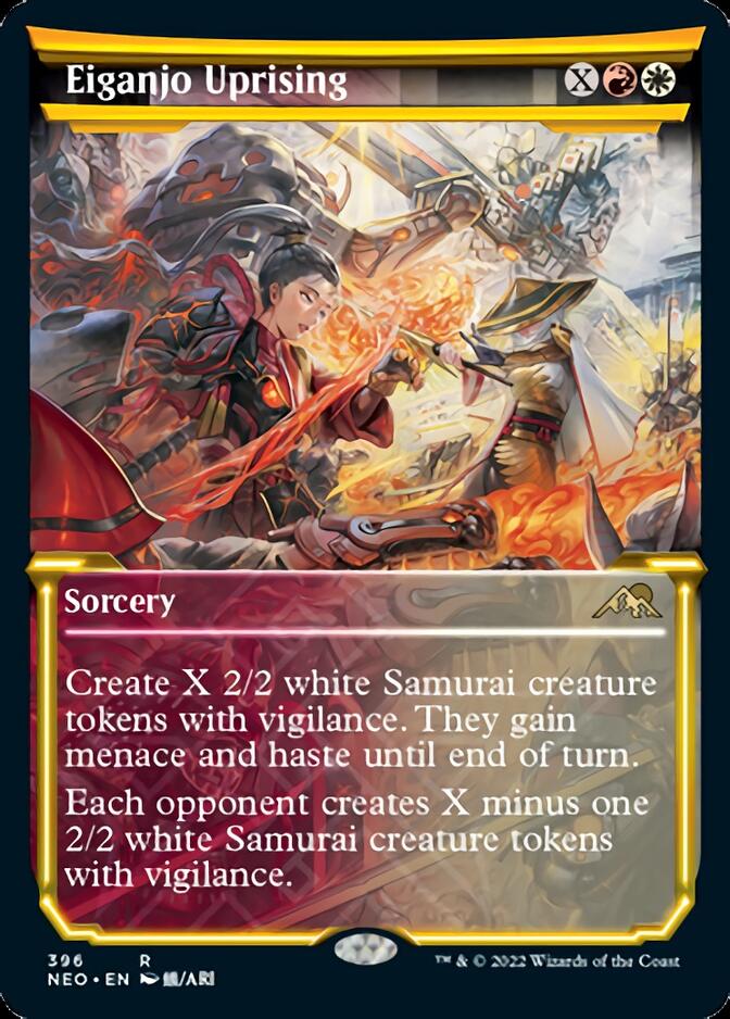 Eiganjo Uprising (Showcase Soft Glow) [Kamigawa: Neon Dynasty] Magic: The Gathering