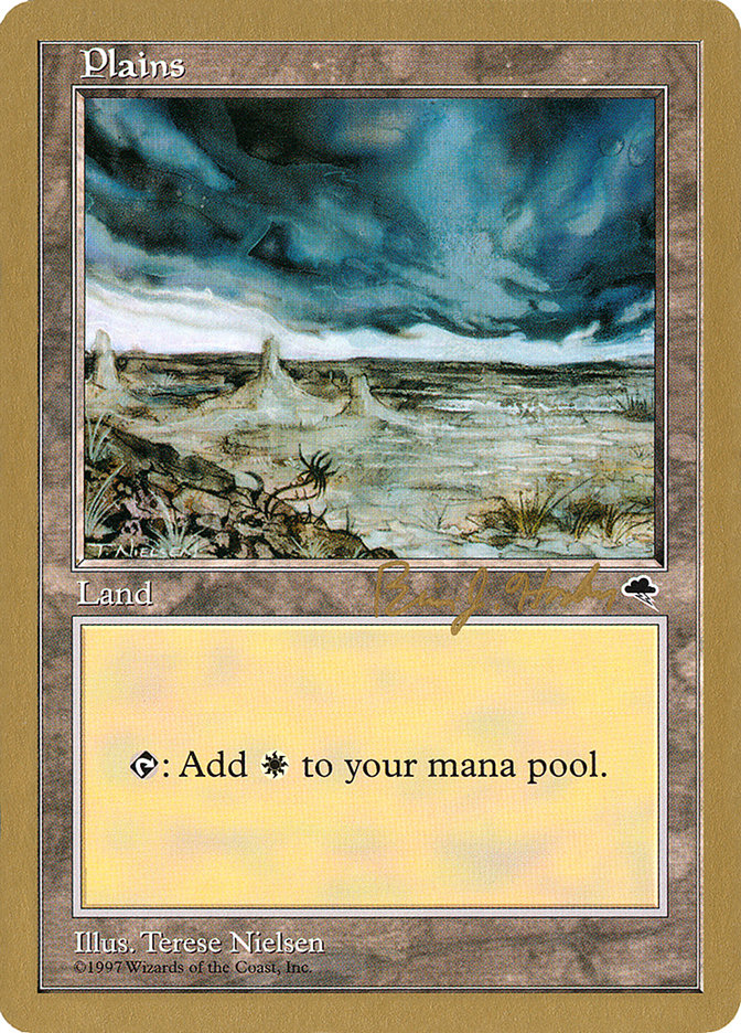 Plains (bh334) (Brian Hacker) [World Championship Decks 1998] Magic: The Gathering