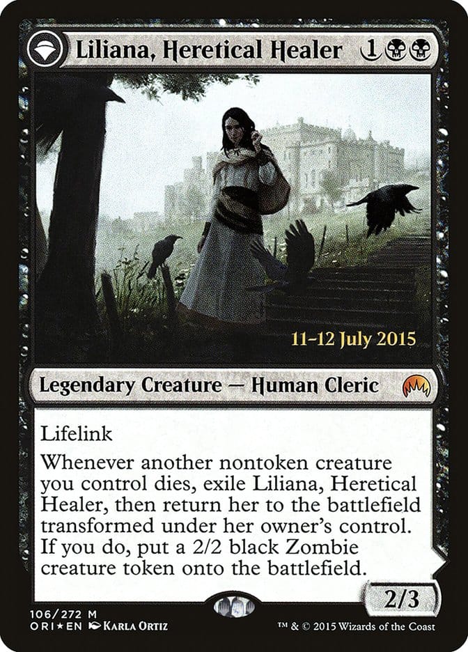 Liliana, Heretical Healer // Liliana, Defiant Necromancer [Magic Origins Prerelease Promos] Magic: The Gathering