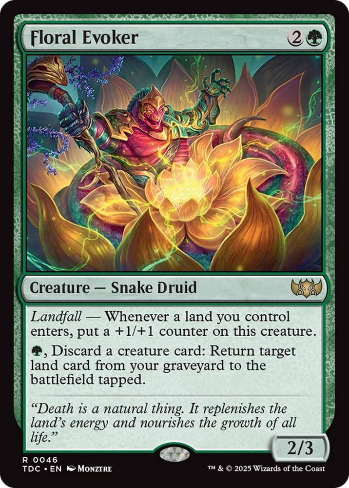 Floral Evoker [Tarkir: Dragonstorm Commander] Magic: The Gathering