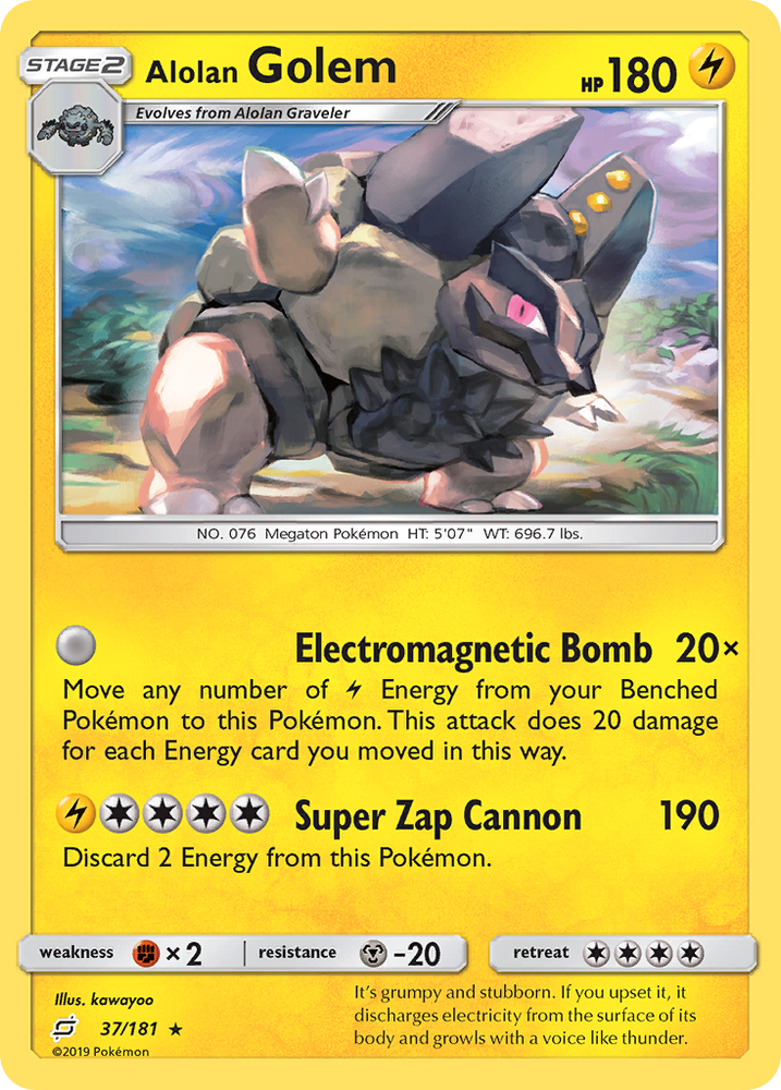 Alolan Golem (37/181) [Sun & Moon: Team Up] Pokémon