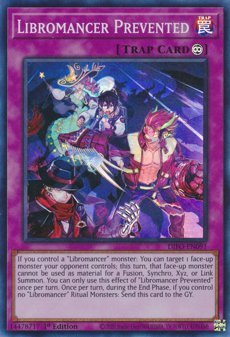 Libromancer Prevented [DIFO-EN091] Super Rare - Yugioh Cards For Your TCG Needs!