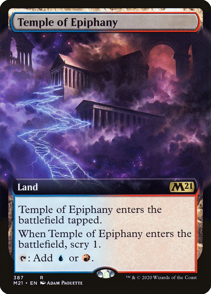 Temple of Epiphany (Extended Art) [Core Set 2021] Magic: The Gathering