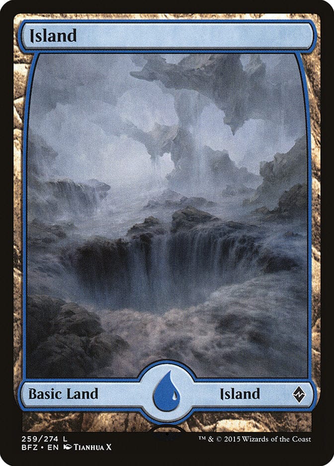 Island (259) (Full Art) [Battle for Zendikar] Magic: The Gathering