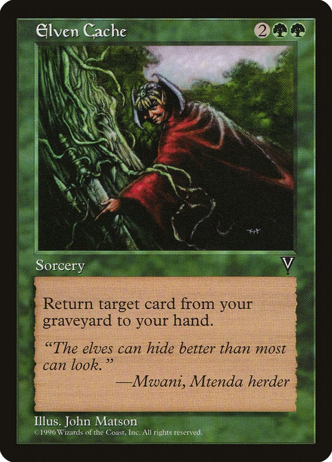 Elven Cache [Visions] Magic: The Gathering
