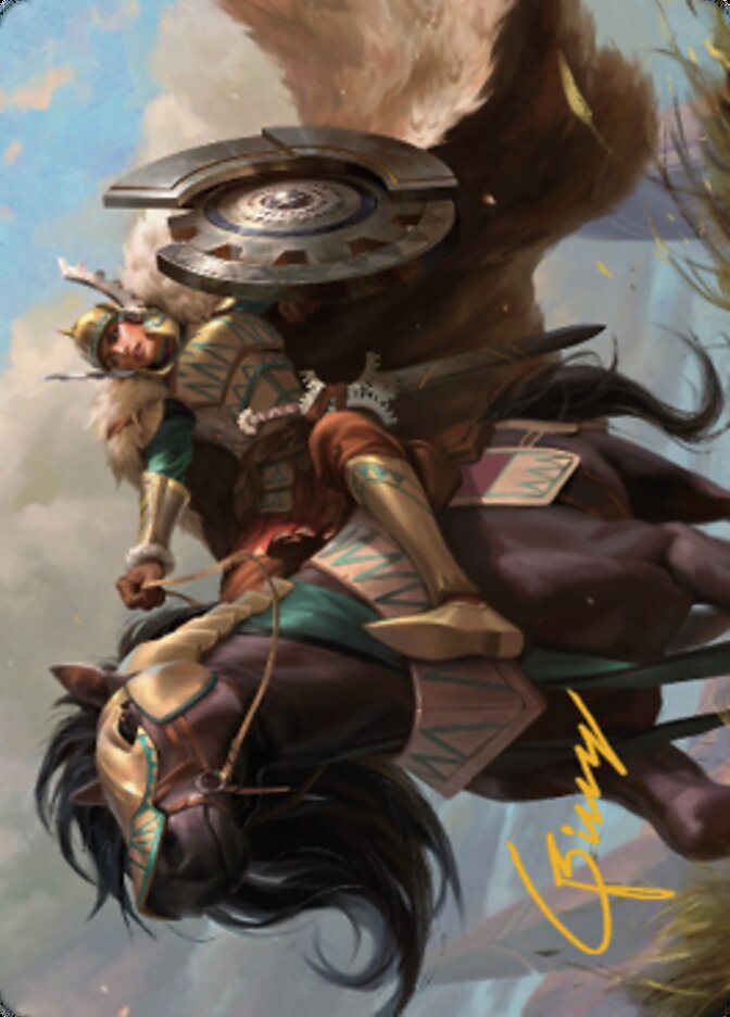 Knight of Dawn's Light Art Card (Gold-Stamped Signature) [Dominaria United Art Series] Magic: The Gathering