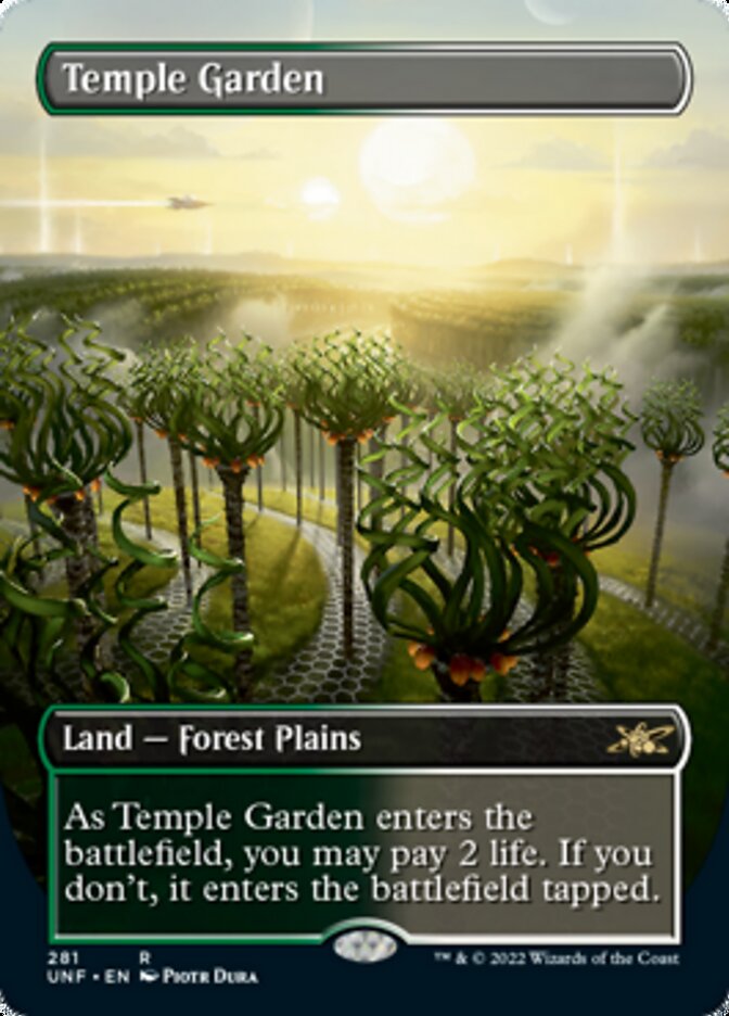 Temple Garden (Borderless) [Unfinity] Magic: The Gathering