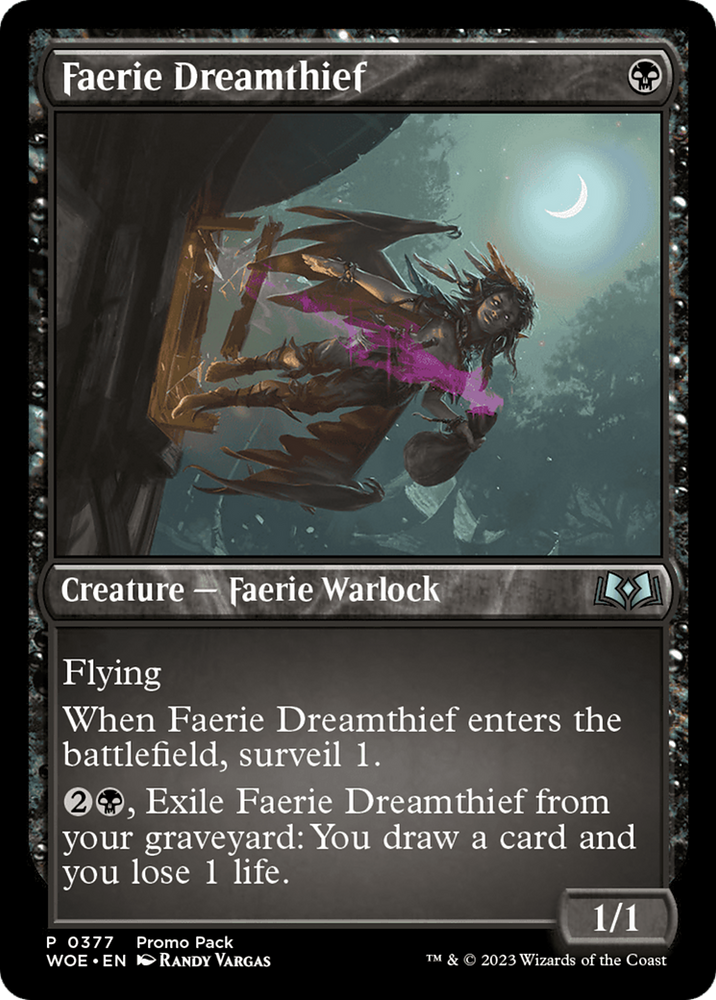 Faerie Dreamthief (Promo Pack) [Wilds of Eldraine Promos] Magic: The Gathering