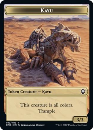 Kavu // Angel Double-Sided Token [Dominaria United Commander Tokens] Magic: The Gathering