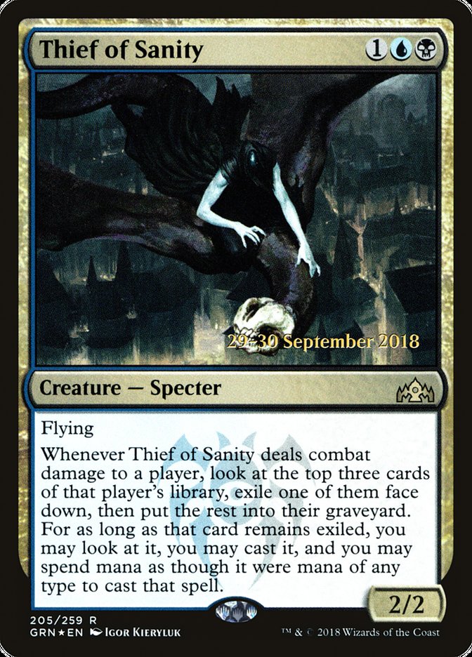 Thief of Sanity [Guilds of Ravnica Prerelease Promos] Magic: The Gathering