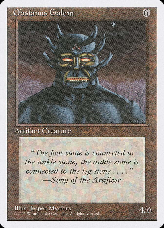 Obsianus Golem [Fourth Edition] Magic: The Gathering