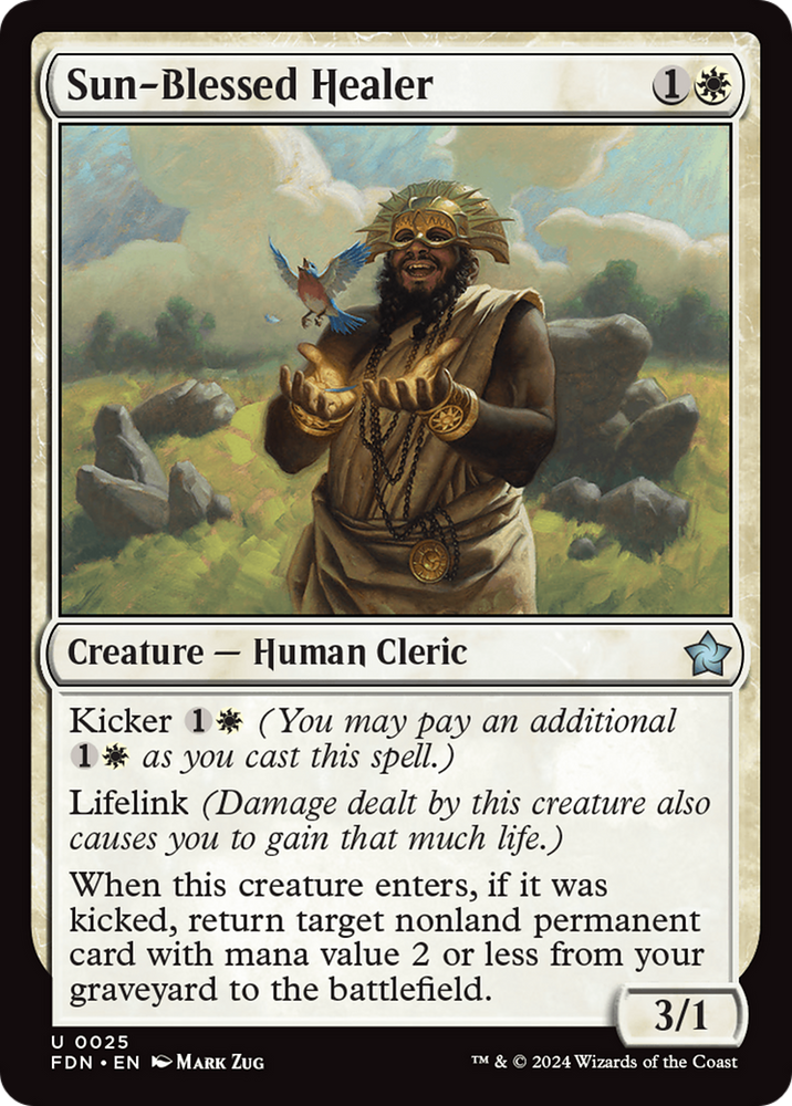 Sun-Blessed Healer [Foundations] Magic: The Gathering