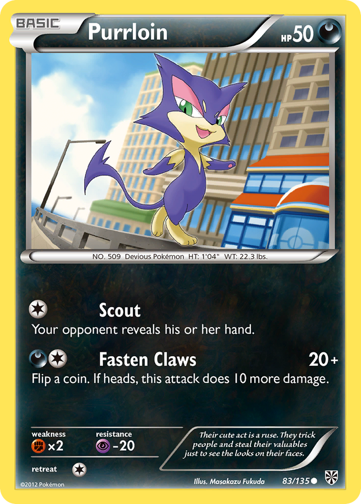 Purrloin (83/135) [Black & White: Plasma Storm] Pokémon