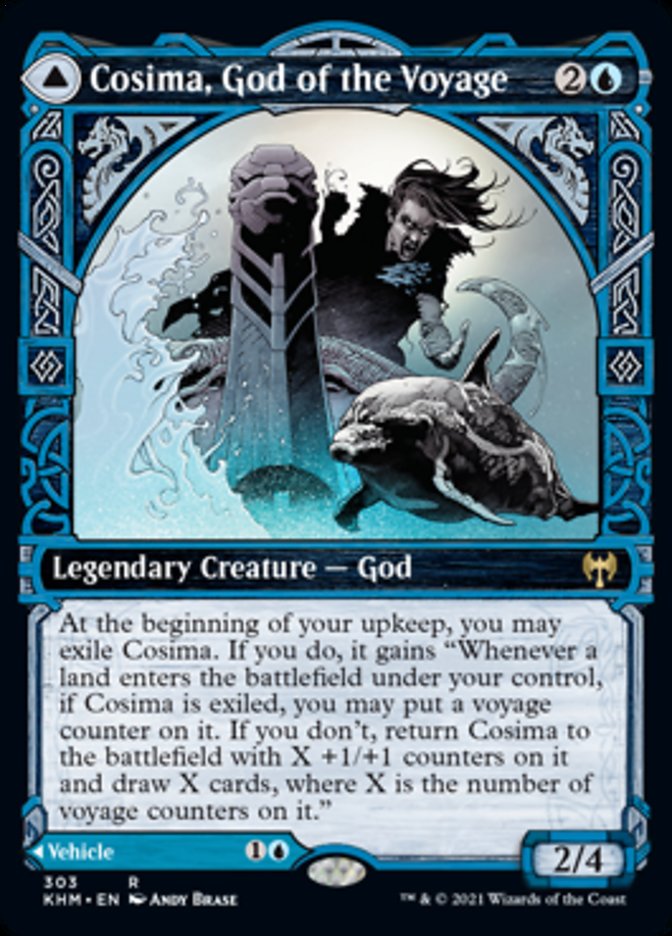 Cosima, God of the Voyage // The Omenkeel (Showcase) [Kaldheim] Magic: The Gathering
