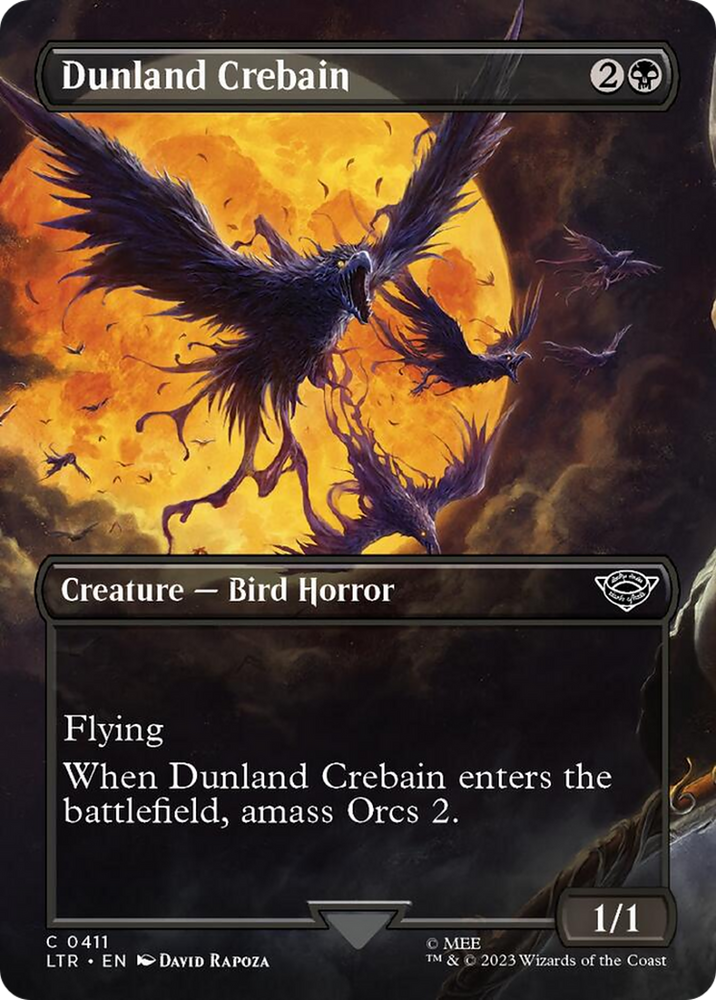 Dunland Crebain (Borderless Alternate Art) [The Lord of the Rings: Tales of Middle-Earth] Magic: The Gathering