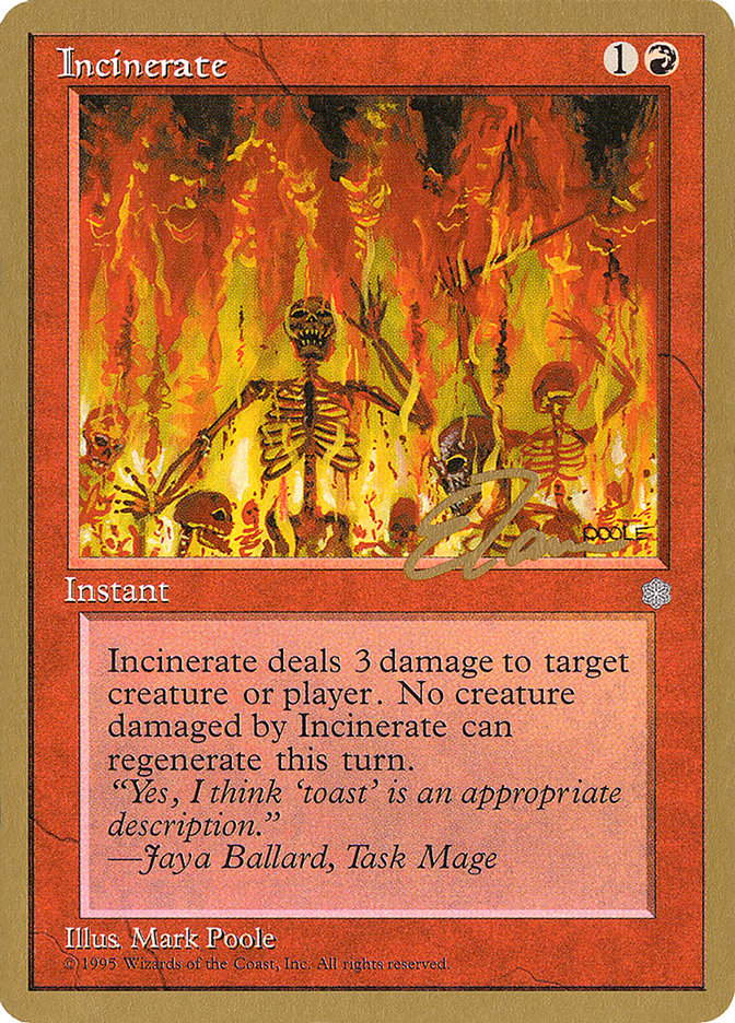 Incinerate (Eric Tam) [Pro Tour Collector Set] Magic: The Gathering