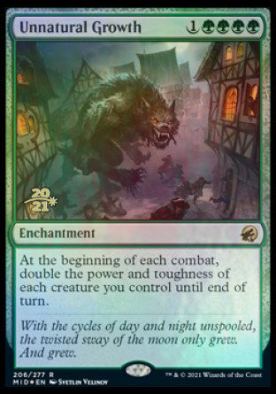 Unnatural Growth [Innistrad: Midnight Hunt Prerelease Promos] Magic: The Gathering