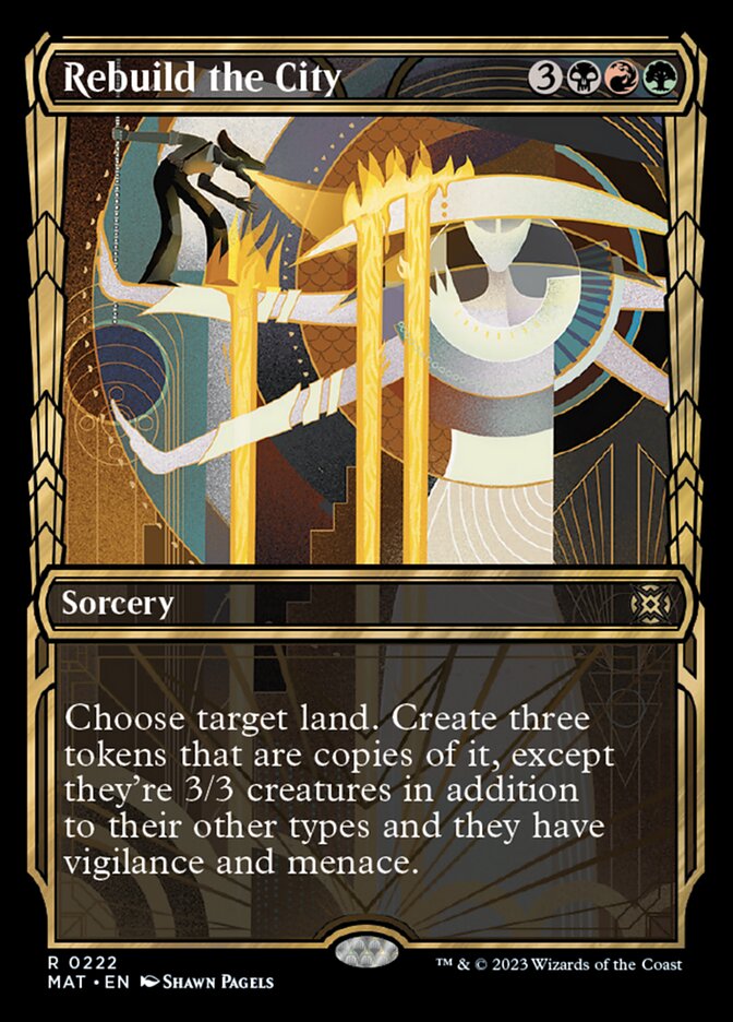 Rebuild the City (Showcase Halo Foil) [March of the Machine: The Aftermath] Magic: The Gathering
