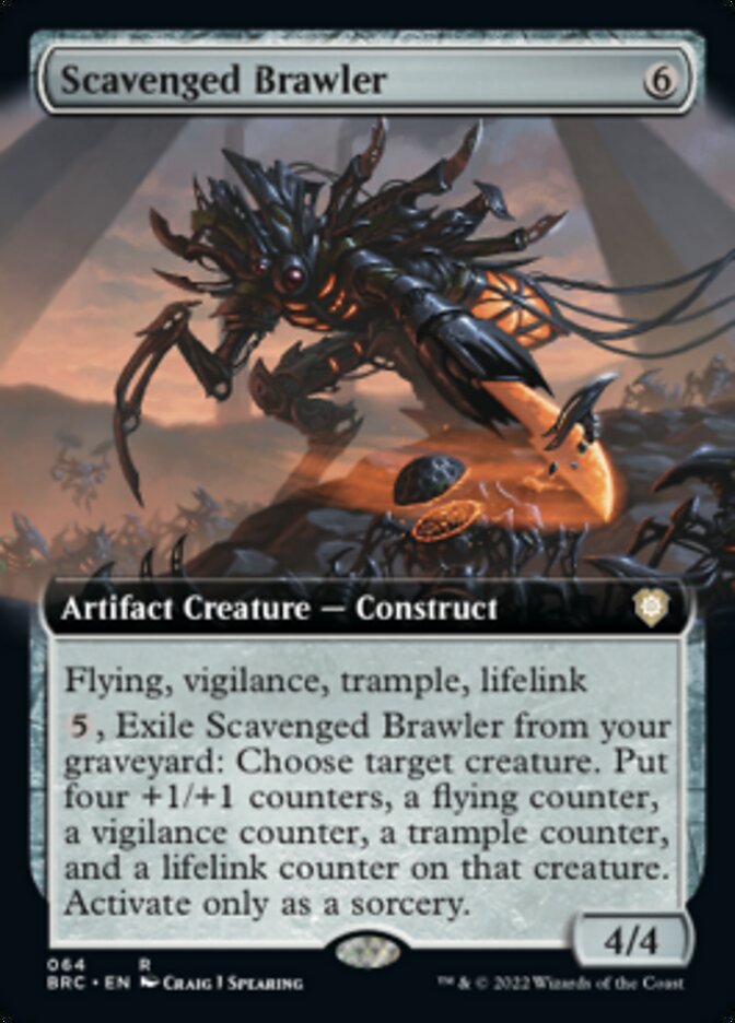 Scavenged Brawler (Extended Art) [The Brothers' War Commander] Magic: The Gathering