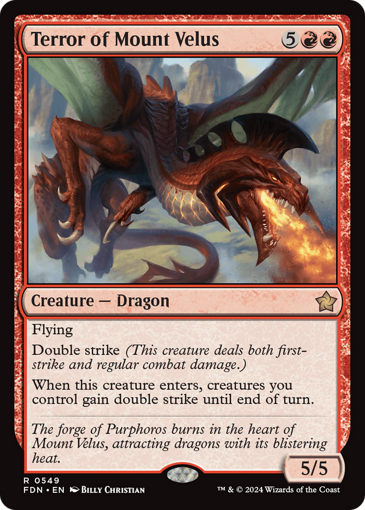Terror of Mount Velus [Foundations] Magic: The Gathering