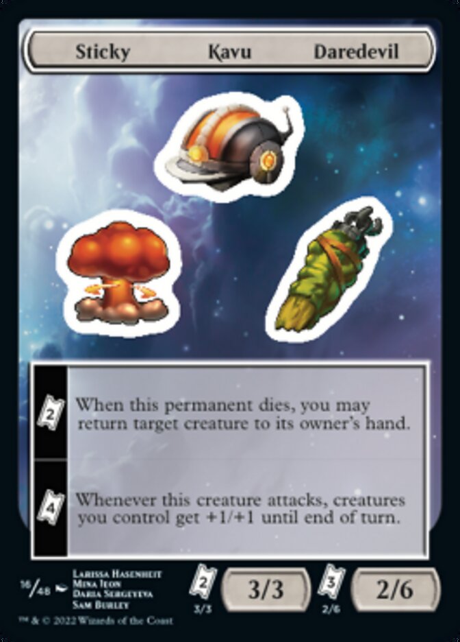 Sticky Kavu Daredevil [Unfinity Stickers] Magic: The Gathering