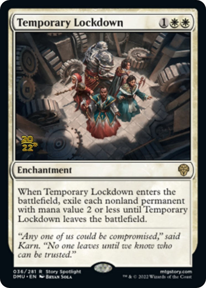 Temporary Lockdown [Dominaria United Prerelease Promos] Magic: The Gathering