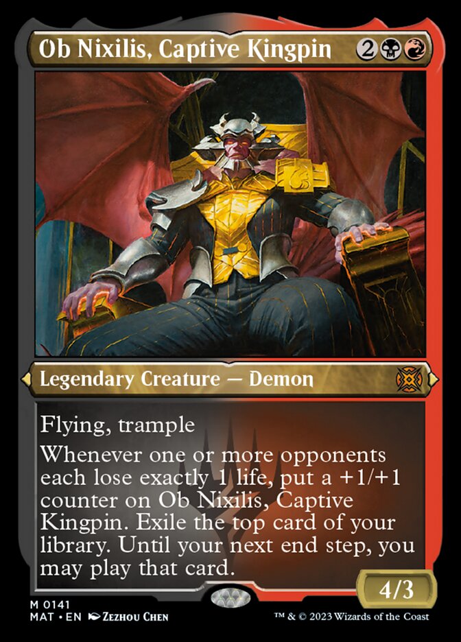 Ob Nixilis, Captive Kingpin (Foil Etched) [March of the Machine: The Aftermath] Magic: The Gathering