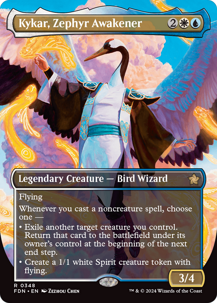 Kykar, Zephyr Awakener (Borderless) [Foundations] Magic: The Gathering
