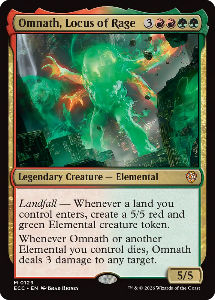 Omnath, Locus of Rage [Lorwyn Eclipsed Commander] Magic: The Gathering