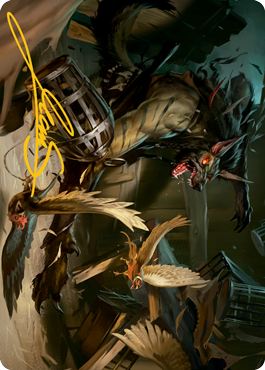 Wing Shredder Art Card (Gold-Stamped Signature) [Innistrad: Midnight Hunt Art Series] Magic: The Gathering
