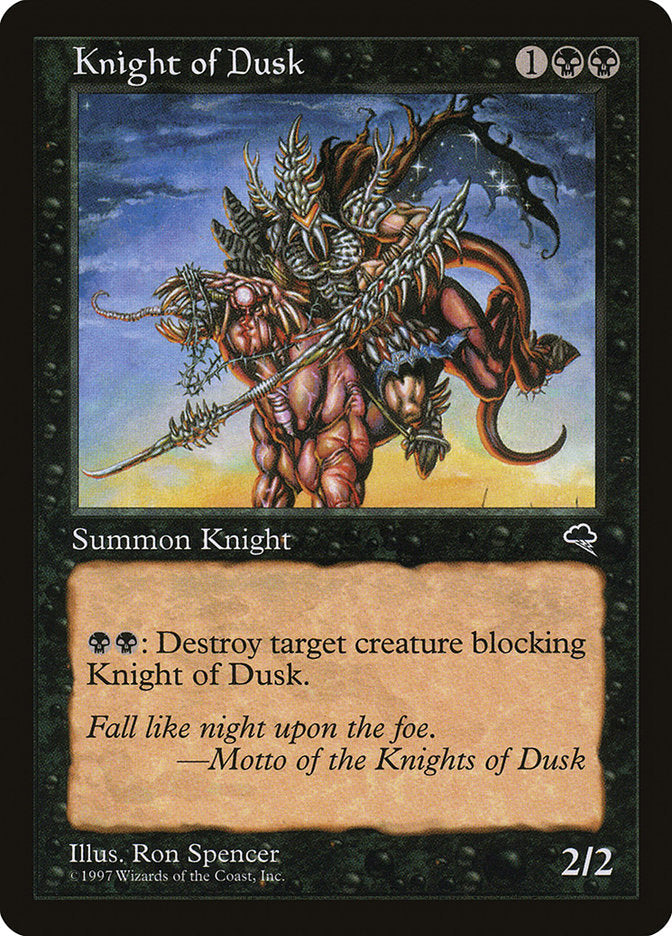 Knight of Dusk [Tempest] Magic: The Gathering