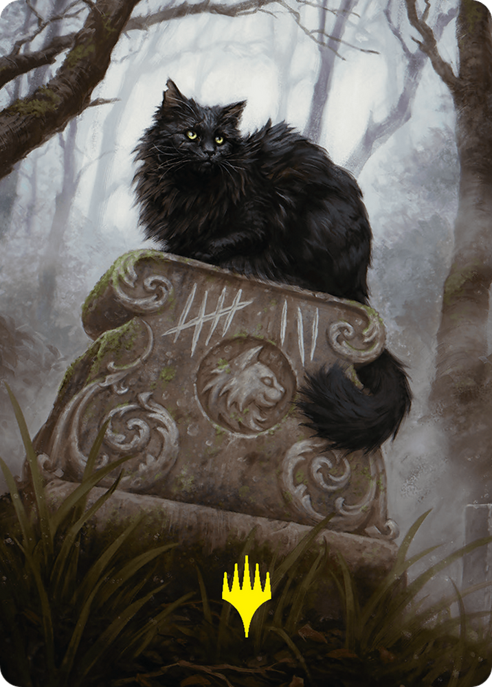 Nine-Lives Familiar 2 Art Card (36/54) (Gold-Stamped Planeswalker Symbol) [Foundations Art Series] Magic: The Gathering