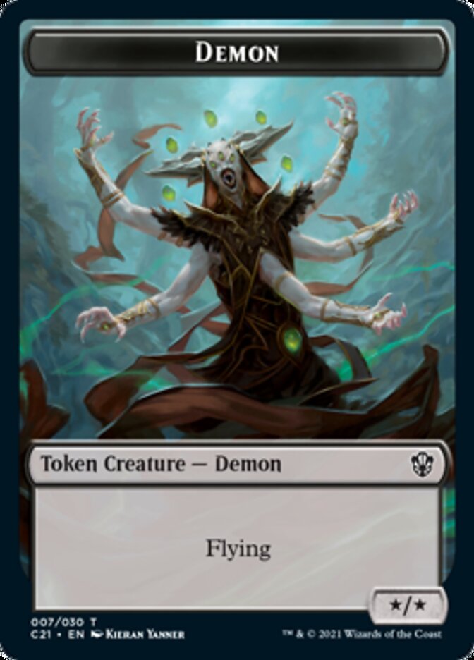 Demon // Fungus Beast Double-Sided Token [Commander 2021 Tokens] Magic: The Gathering