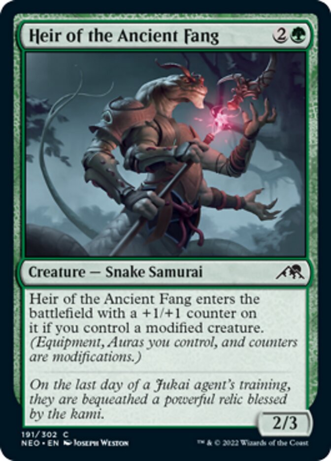 Heir of the Ancient Fang [Kamigawa: Neon Dynasty] Magic: The Gathering