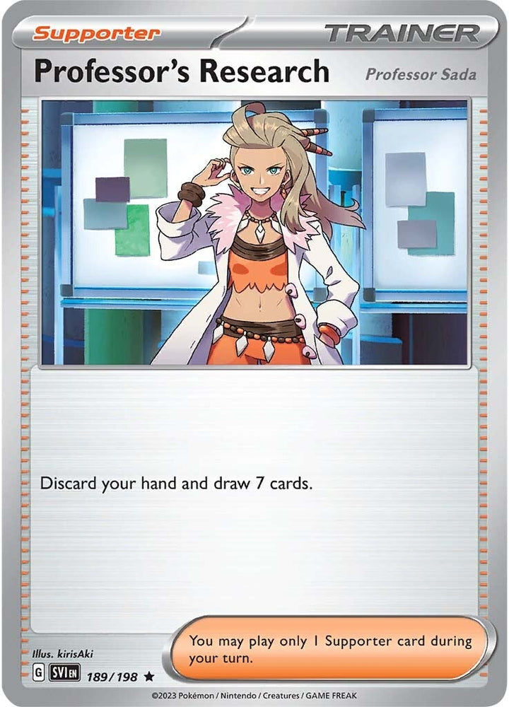 Professor's Research (Professor Sada) (189/198) [Scarlet & Violet: Base Set] Pokémon