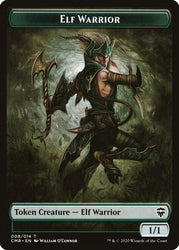 Elf Warrior // Rock Double-Sided Token [Commander Legends Tokens] Magic: The Gathering