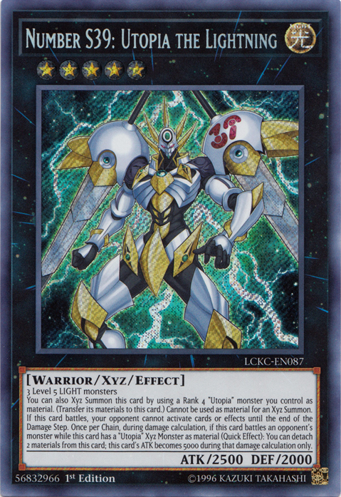 Number S39: Utopia the Lightning [LCKC-EN087] Secret Rare Yu-Gi-Oh!