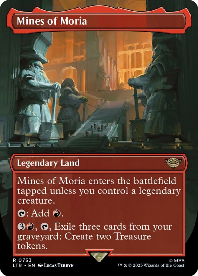 Mines of Moria (Borderless Alternate Art) (Surge Foil) (753) [The Lord of the Rings: Tales of Middle-Earth] Magic: The Gathering
