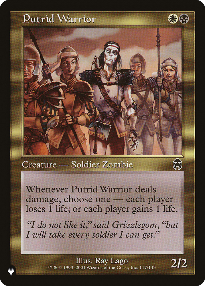 Putrid Warrior [The List] Magic: The Gathering