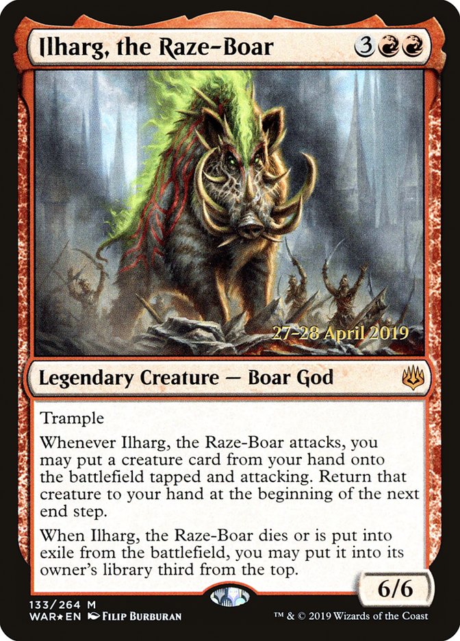 Ilharg, the Raze-Boar [War of the Spark Prerelease Promos] Magic: The Gathering