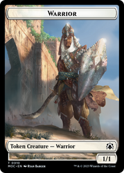 Warrior // Elspeth, Sun's Champion Emblem Double-Sided Token [March of the Machine Commander Tokens] Magic: The Gathering