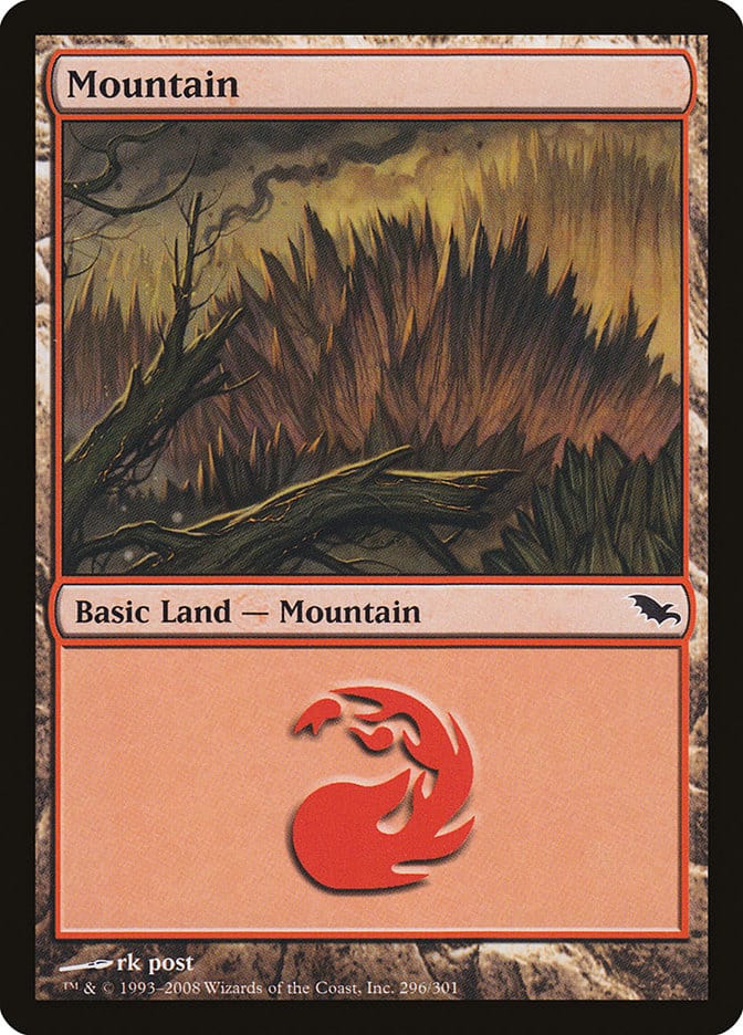 Mountain (296) [Shadowmoor] Magic: The Gathering