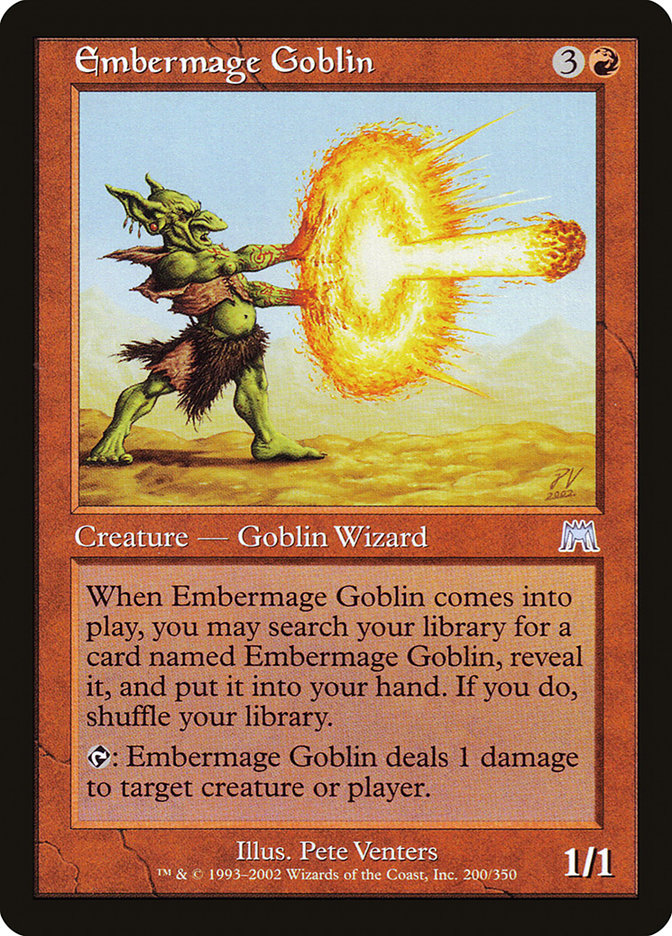 Embermage Goblin [Onslaught] Magic: The Gathering