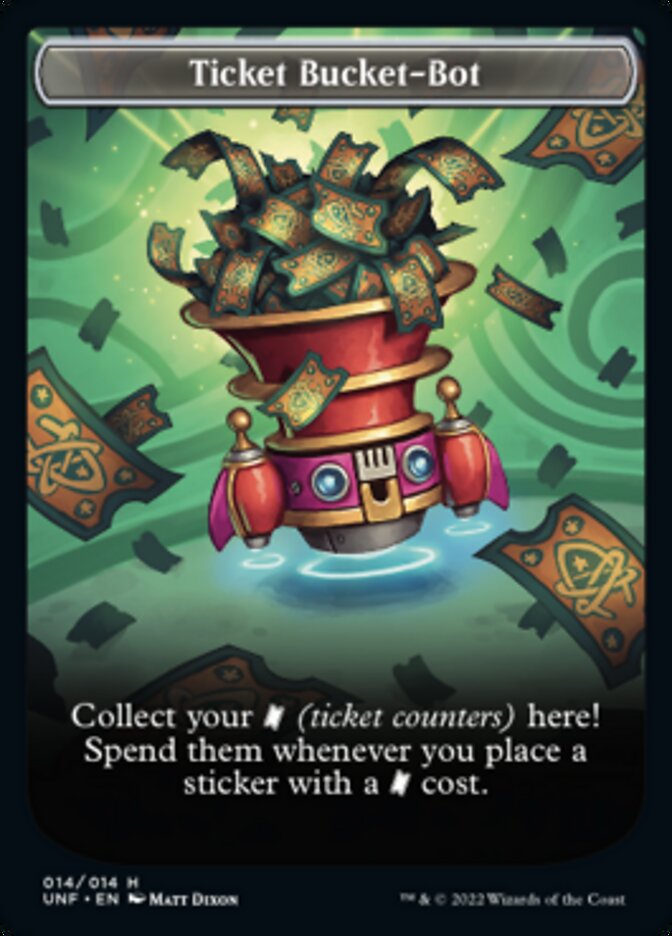 Ticket Bucket-Bot Token [Unfinity Tokens] Magic: The Gathering