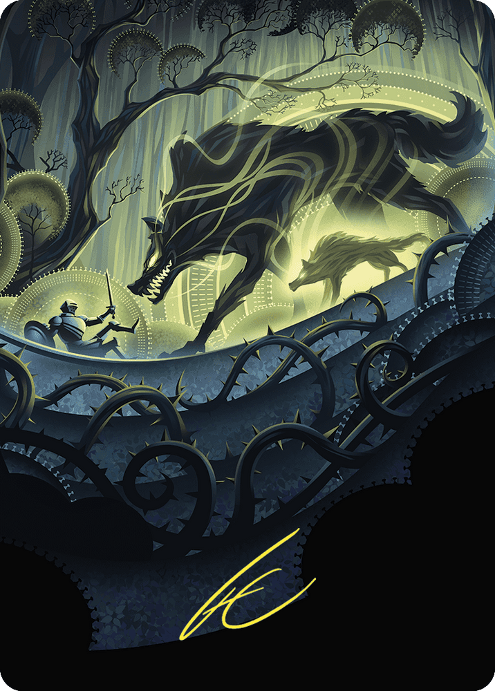 Unnatural Growth Art Card (Gold-Stamped Signature) [Wilds of Eldraine Art Series] Magic: The Gathering